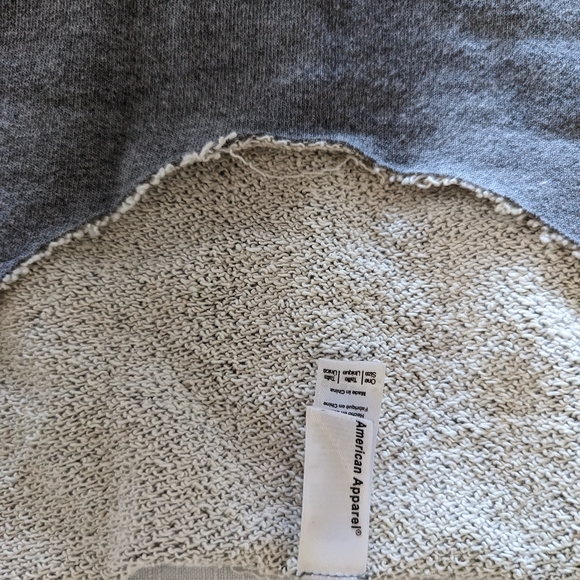 Custom Screen Printed Gray loose Cropped Sweater - Picture 3 of 7